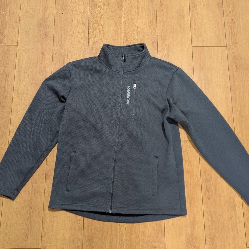 Karbon Men's Performance fleece Jacket Sweater - Gray Grey